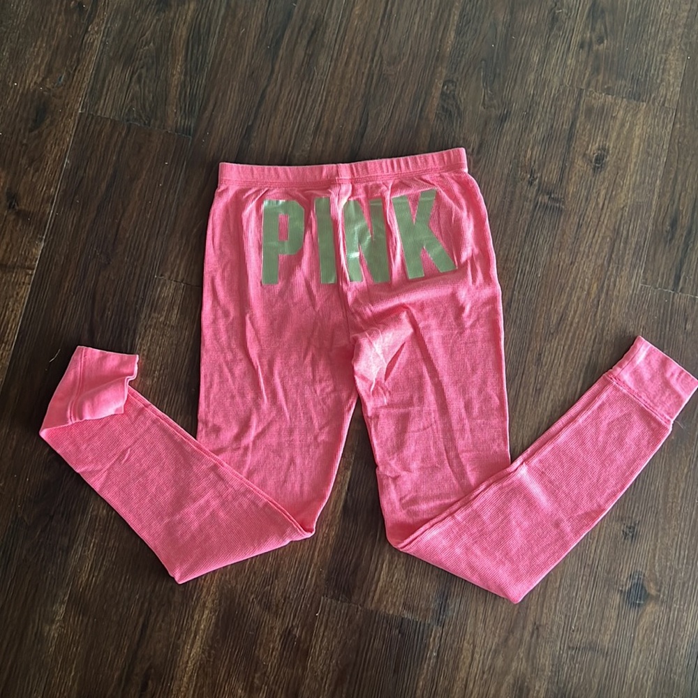 PINK thermal pants gold writing - Picture 2 of 4